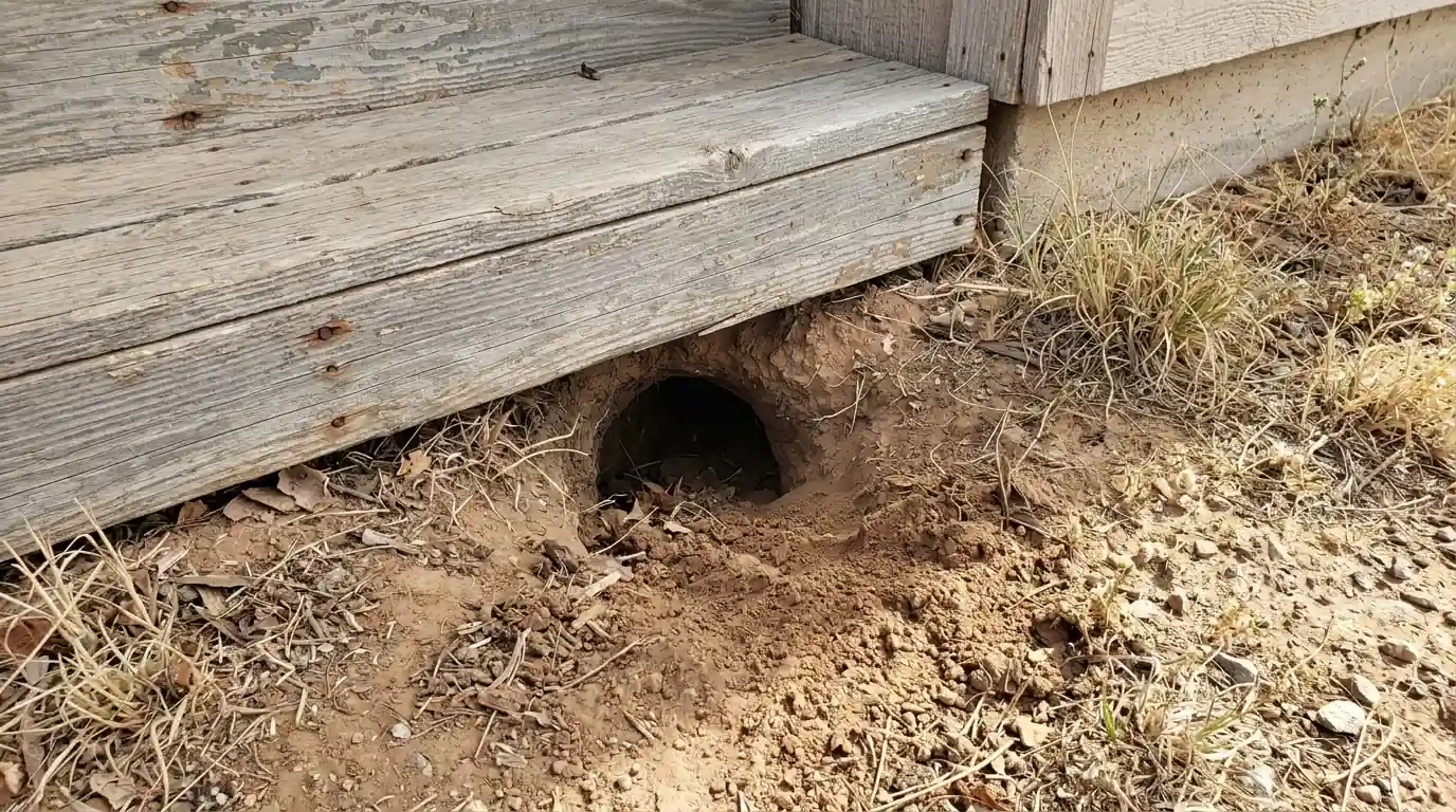 Skunks under the porch: denning, rabies and safe removal